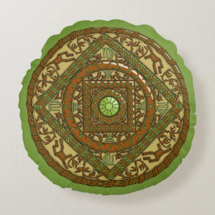Cojín Redondo Virgo Mandala Round Pillow