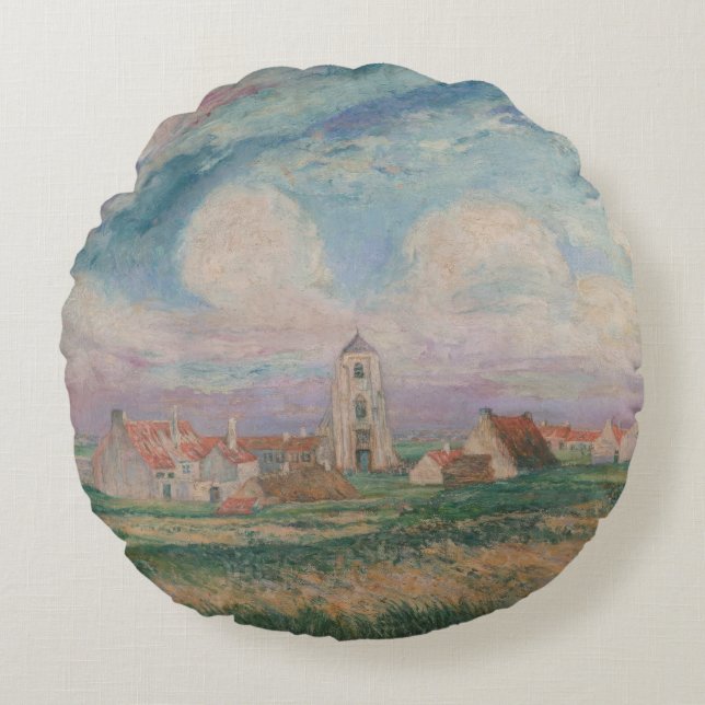 Cojín Redondo Vista de Mariakerke (Anverso)