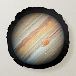 Cojín Redondo Vista del planeta Júpiter (Telescopio Hubble)