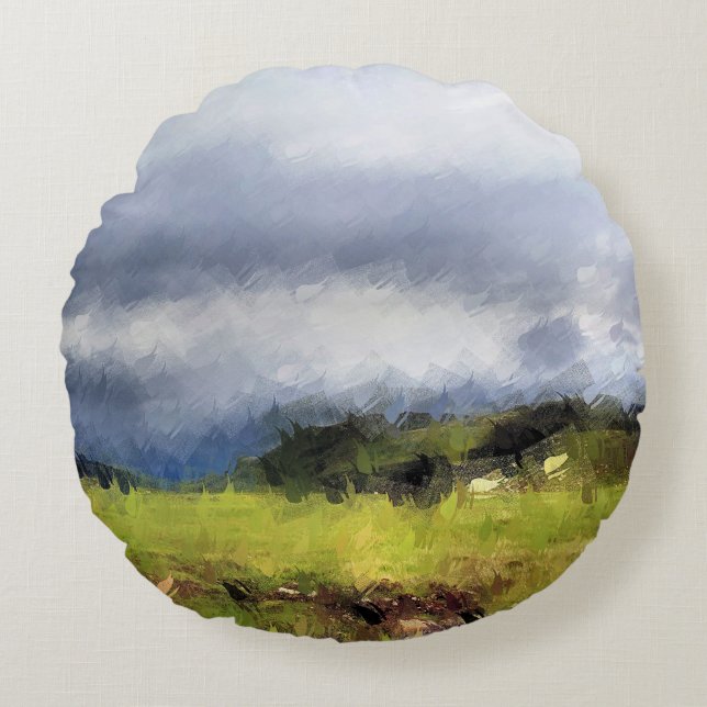 COJÍN REDONDO VISTAS DE GALES (Anverso)