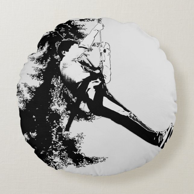 Cojín Redondo ¡Volemos! - Circulación por Ziplining (Anverso)