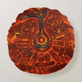 Cojín Redondo Vuelo 2 Nativo Estadounidense