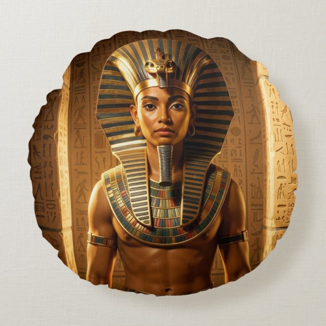 Cojín Redondo Wadjet – Ägyptische Schlangengöttin´1 (Anverso)