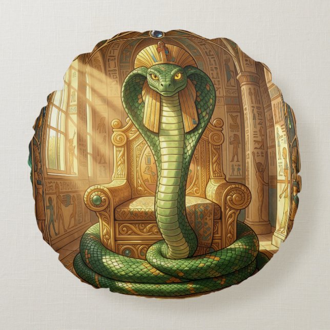 Cojín Redondo Wadjet – Ägyptische Schlangengöttin´5 (Anverso)