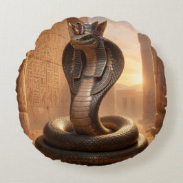 Cojín Redondo Wadjet – Egyptian Cobra Goddess´5