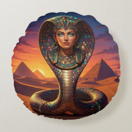 Cojín Redondo Wadjet – Egyptian Cobra Goddess´7