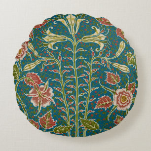 Cojín Redondo Walter Crane Vintage Lily y Rosa Floral
