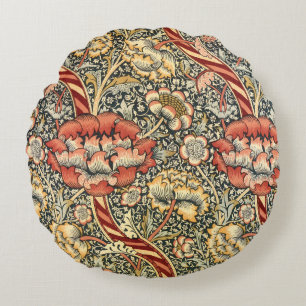 Cojín Redondo Wandle de William Morris, Arte Textil Fino Vintage