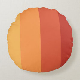 Cojín Redondo Warm colors - retro shades stripes 