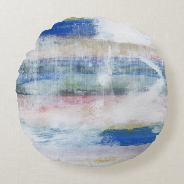 Cojín Redondo Wash blanco II (Anverso)