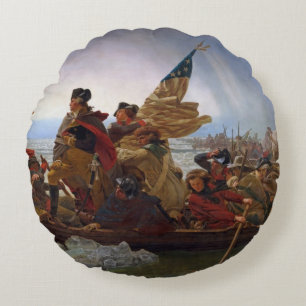 Cojín Redondo Washington que cruza el río Delaware