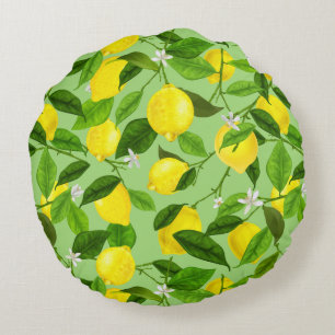Cojín Redondo Watercolor Lemon 3