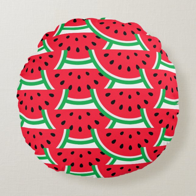 Cojín Redondo Watermelon Throw Pillow (Anverso)