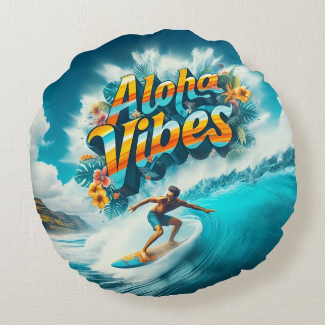 Cojín Redondo Waves & Wanderlust Collection (Reverso)