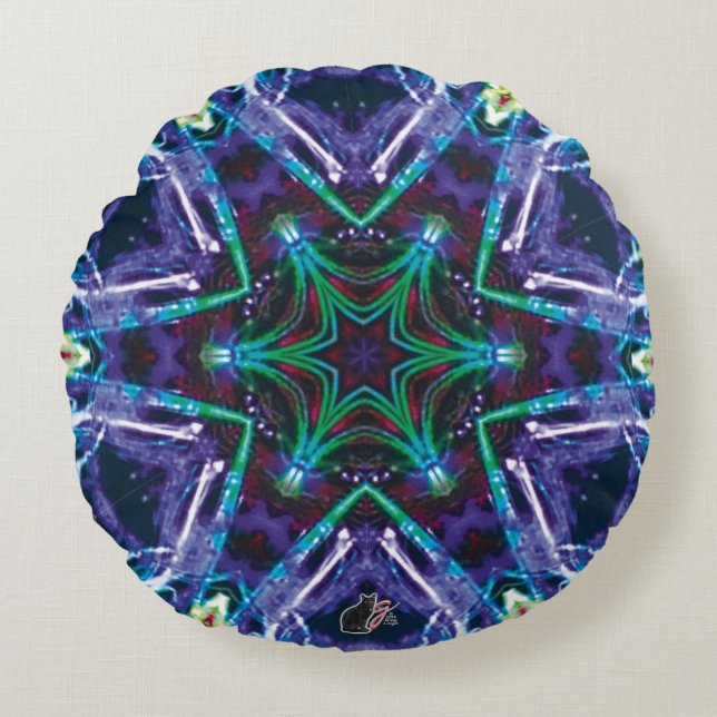 Cojín Redondo Weaver Kaleidoscope (Anverso)