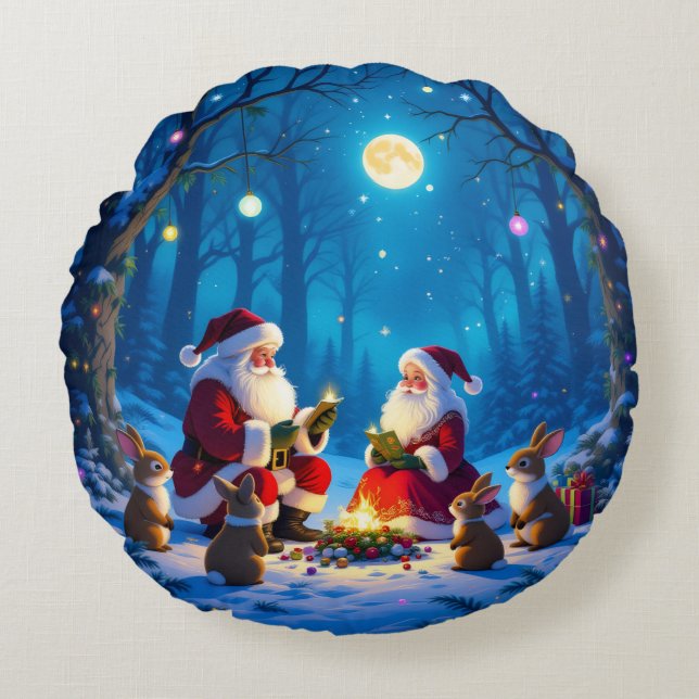 Cojín Redondo „Weihnachtliche Harmonie“ (Anverso)