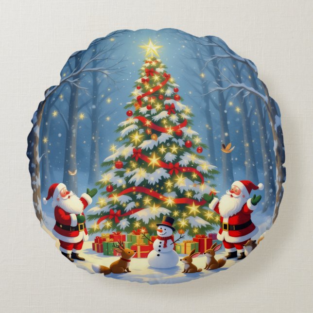 Cojín Redondo „Weihnachtliche Harmonie“ (Anverso)