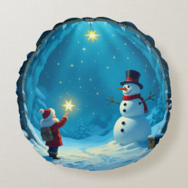 Cojín Redondo „Weihnachtliche Harmonie“