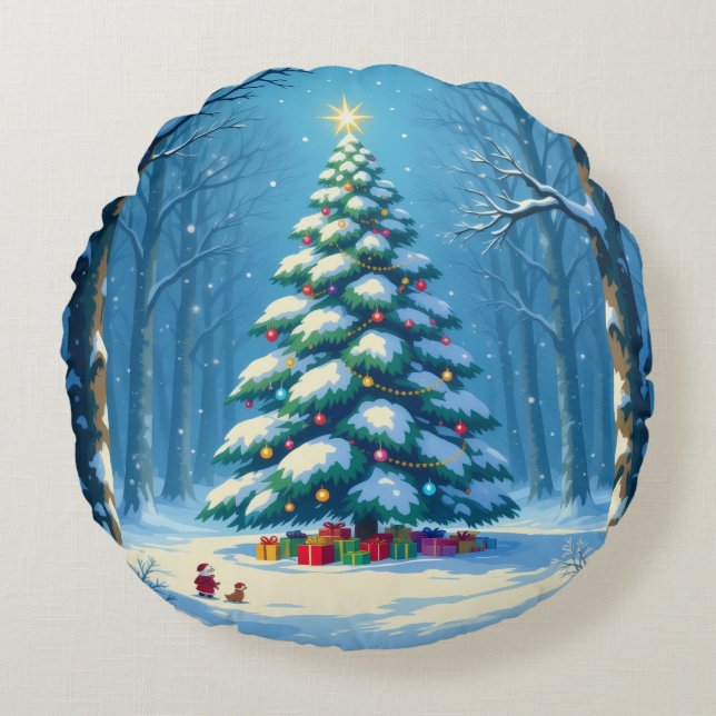 Cojín Redondo „Weihnachtliche Harmonie“ (Anverso)