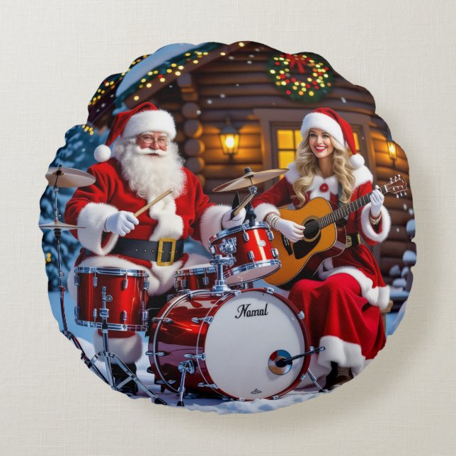 Cojín Redondo „Weihnachtliche Harmonie“ (Anverso)