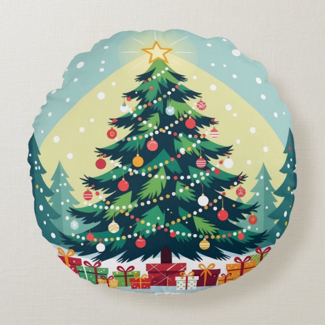 Cojín Redondo „Weihnachtliche Harmonie“ (Anverso)