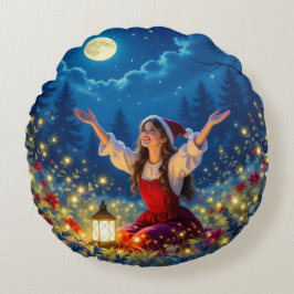 Cojín Redondo „Weihnachtliche Harmonie“