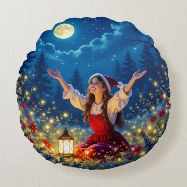 Cojín Redondo „Weihnachtliche Harmonie“ (Anverso)