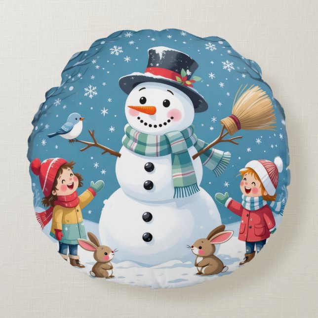 Cojín Redondo „Weihnachtliche Harmonie“ (Anverso)