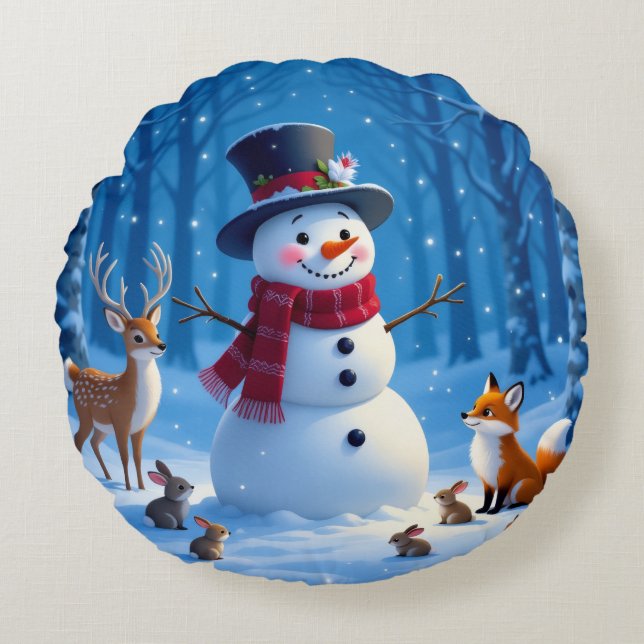 Cojín Redondo „Weihnachtliche Harmonie“ (Anverso)