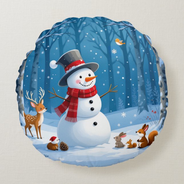 Cojín Redondo „Weihnachtliche Harmonie“ (Anverso)