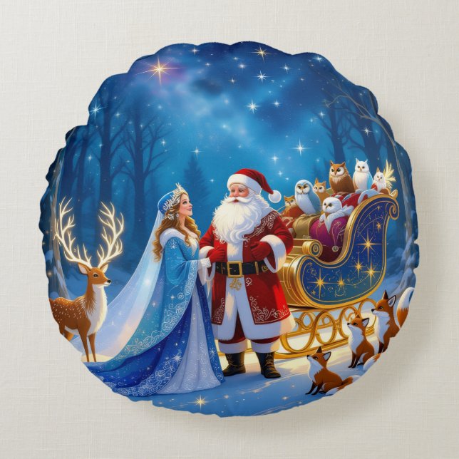 Cojín Redondo „Weihnachtliche Harmonie“ (Anverso)