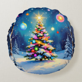 Cojín Redondo „Weihnachtliche Harmonie“