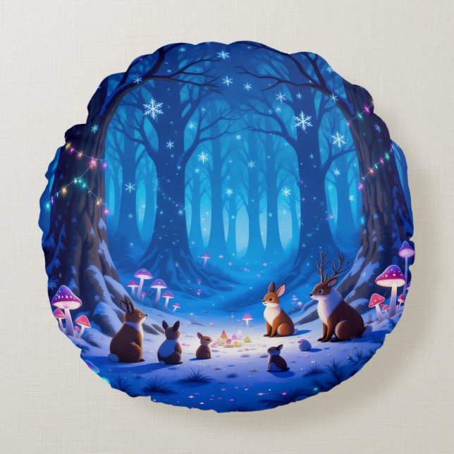 Cojín Redondo „Weihnachtliche Harmonie“ (Anverso)