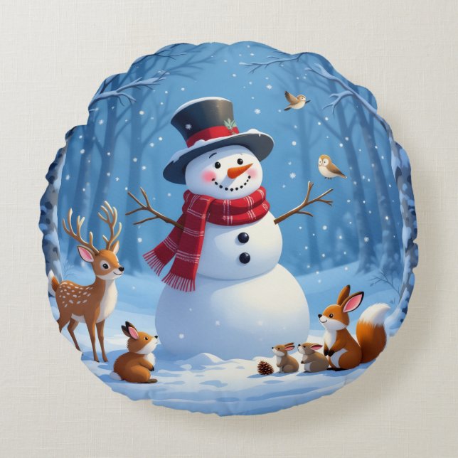 Cojín Redondo „Weihnachtliche Harmonie“ (Anverso)