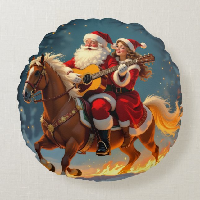 Cojín Redondo „Weihnachtliche Harmonie“ (Anverso)