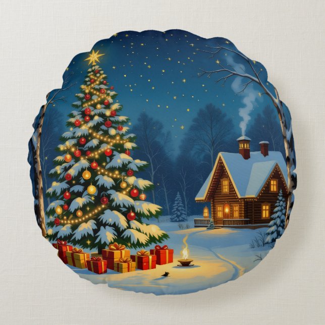 Cojín Redondo „Weihnachtliche Harmonie“ (Anverso)