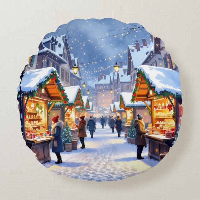 Cojín Redondo „Weihnachtliche Harmonie“ (Anverso)