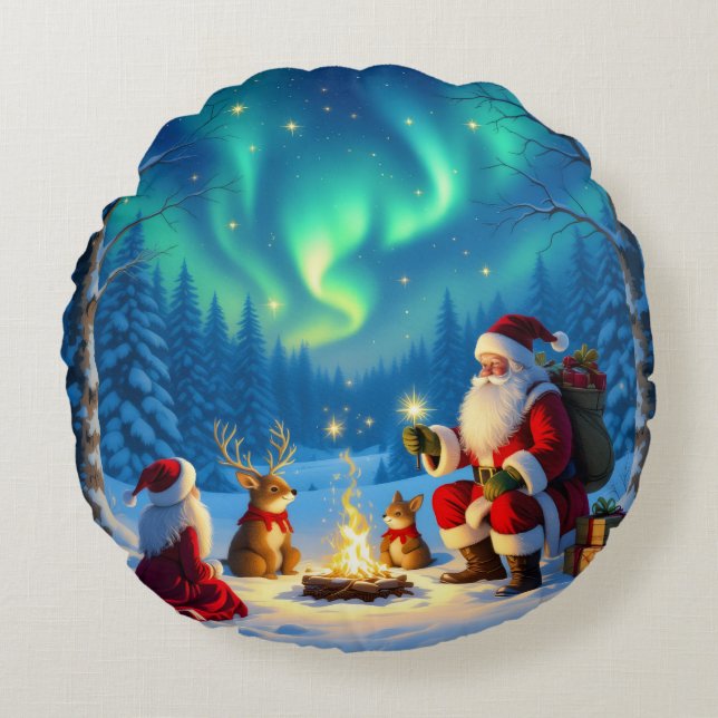 Cojín Redondo „Weihnachtliche Harmonie“ (Anverso)