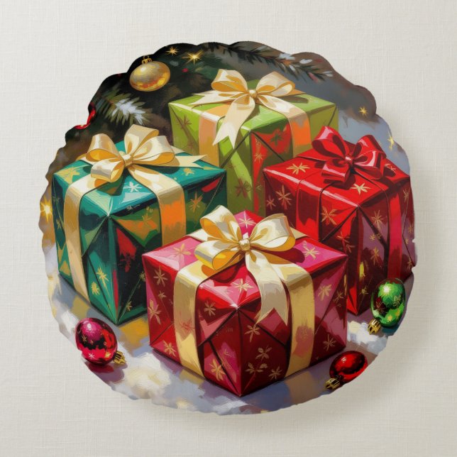 Cojín Redondo „Weihnachtliche Harmonie“ (Anverso)