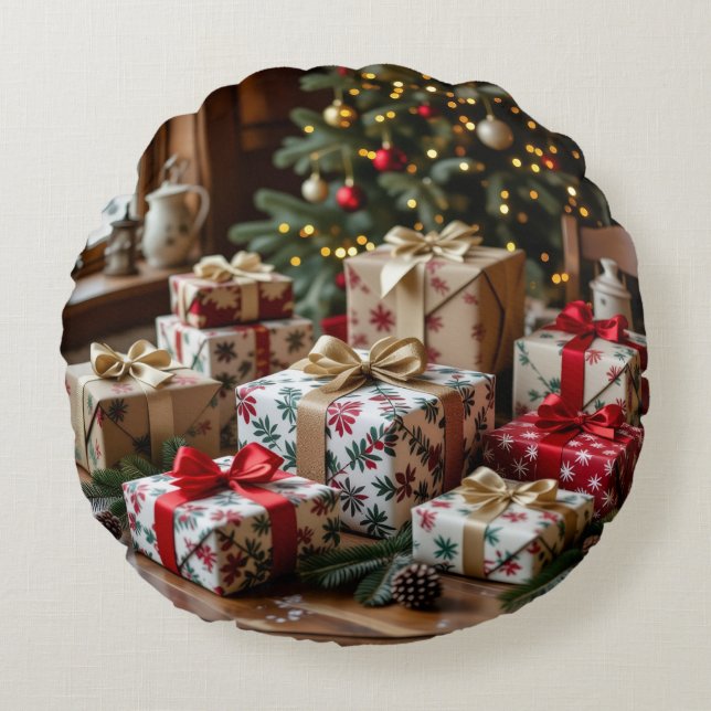 Cojín Redondo „Weihnachtliche Harmonie“ (Anverso)