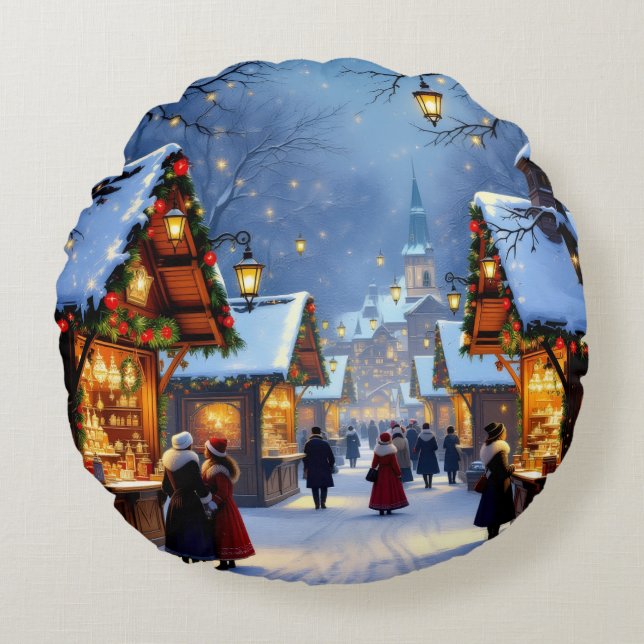 Cojín Redondo „Weihnachtliche Harmonie“ (Anverso)