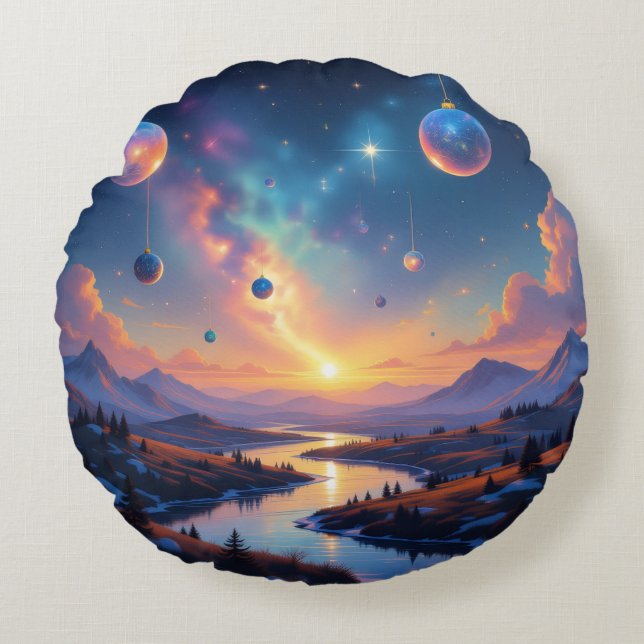 Cojín Redondo „Weihnachtliche Harmonie“ (Anverso)