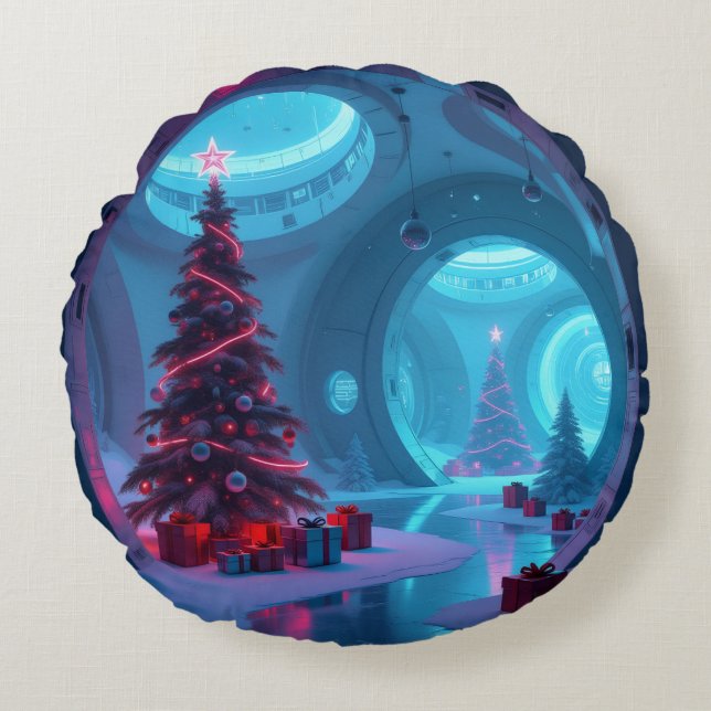 Cojín Redondo „Weihnachtliche Harmonie“ (Anverso)