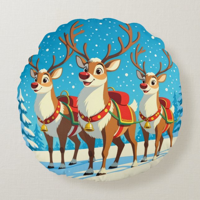 Cojín Redondo „Weihnachtliche Harmonie“ (Anverso)