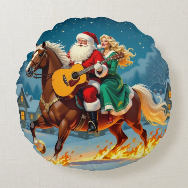 Cojín Redondo „Weihnachtliche Harmonie“ (Anverso)