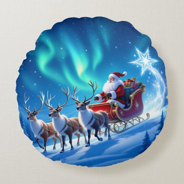 Cojín Redondo „Weihnachtliche Harmonie“ (Anverso)