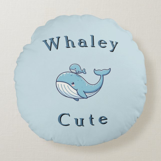 Cojín Redondo Whaley Cute Baby (Anverso)