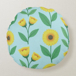 Cojín Redondo Whimsical Glee Bloom
