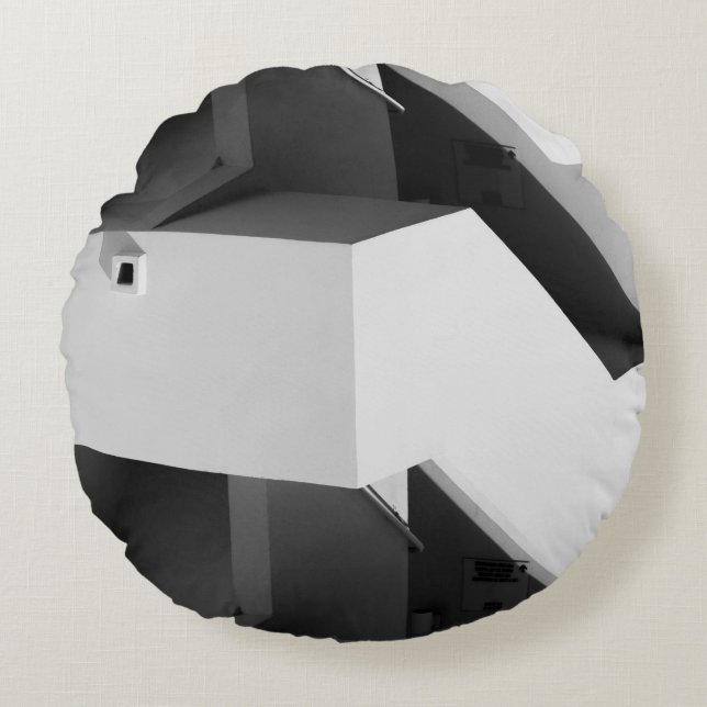 COJÍN REDONDO WHITE AND BLACK WOODEN CABINET (Anverso)