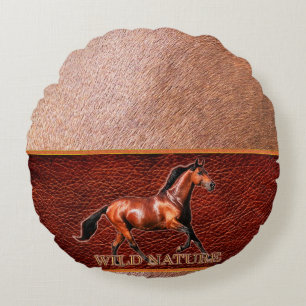 Cojín Redondo WILD NATURE - colección de diseño HORSE